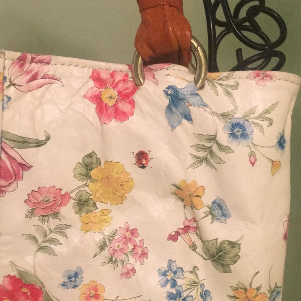 Beautiful Cecconi Piero floral Leather Handbag